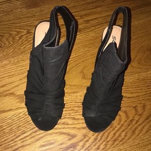 Soda shoes Black open toe heel Sandal Size 10